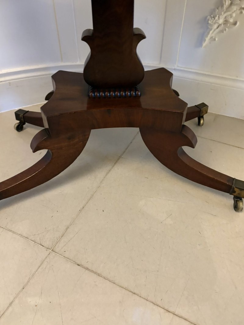 Outstanding Quality Antique Regency Figured Mahogany Tea/Console Table - Image 8